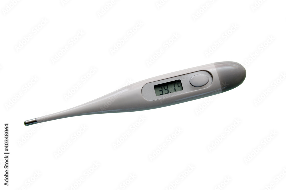 Electronic thermometer with high temperature on display Electronic thermometer with high temperature on display