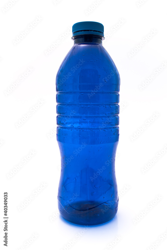 Naklejka premium Blue plastic bottle