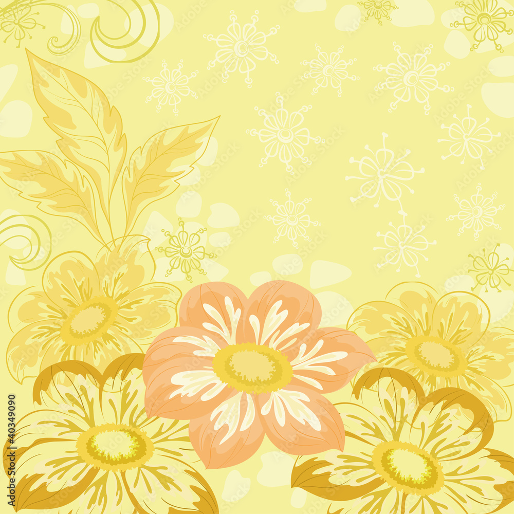 Background with flowers dahlia