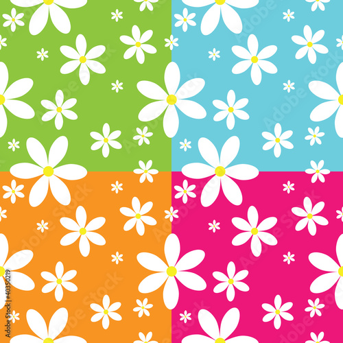 seamless pattern of daisies © Oksana