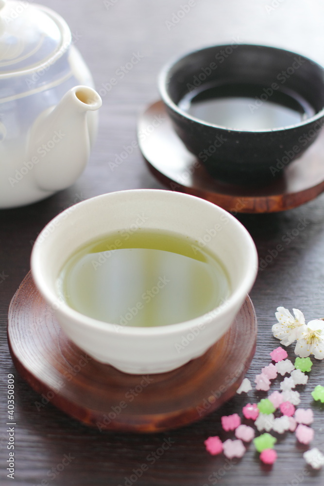 緑茶と金平糖 緑茶と金平糖