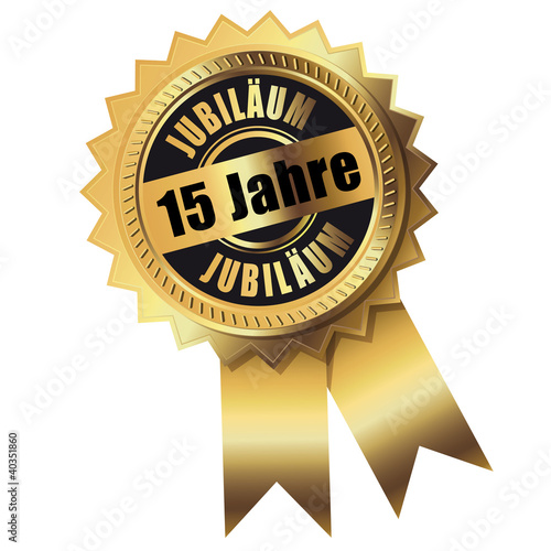15 Jahre - Jubiläum gold