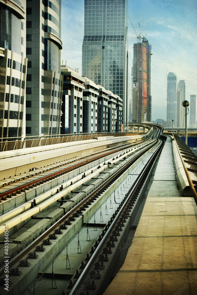 Obraz premium Railroad in Dubai
