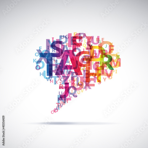 Abstract colorful dialog bubble # Vector