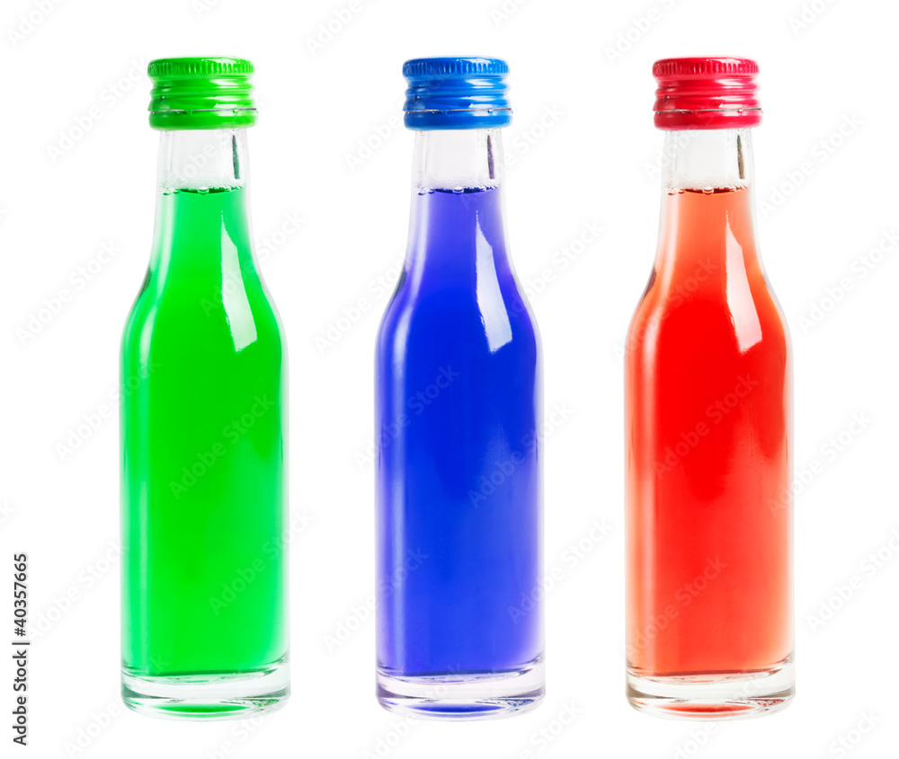 Bright colorful bottles Bright colorful bottles