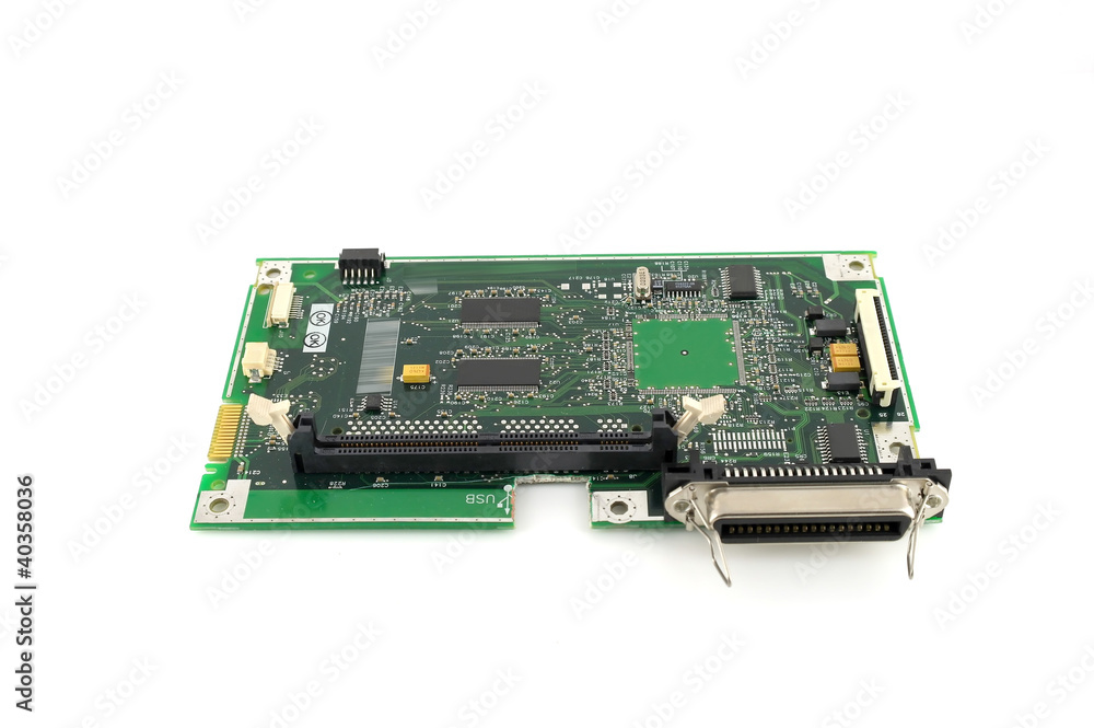 Old electronics circuit board for printer Old electronics circuit board for printer