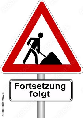 Schild Fortsetzung folgt