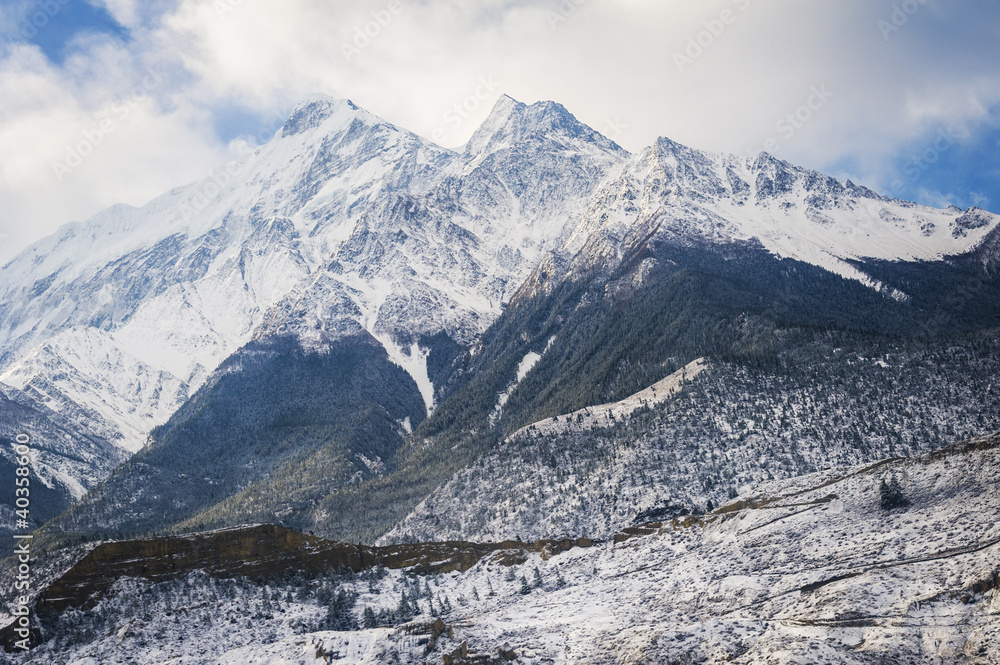 Peaks in the Himalaya, Nepal.