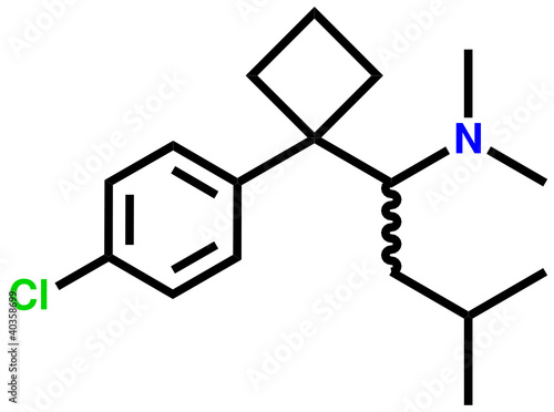Sibutramine (obesity treatment) structural formula