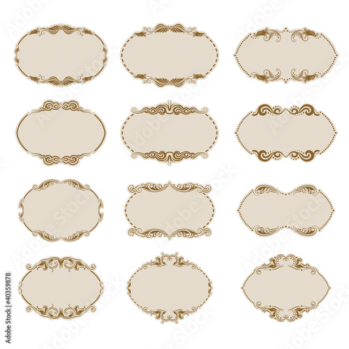 Set of ornate vector frames