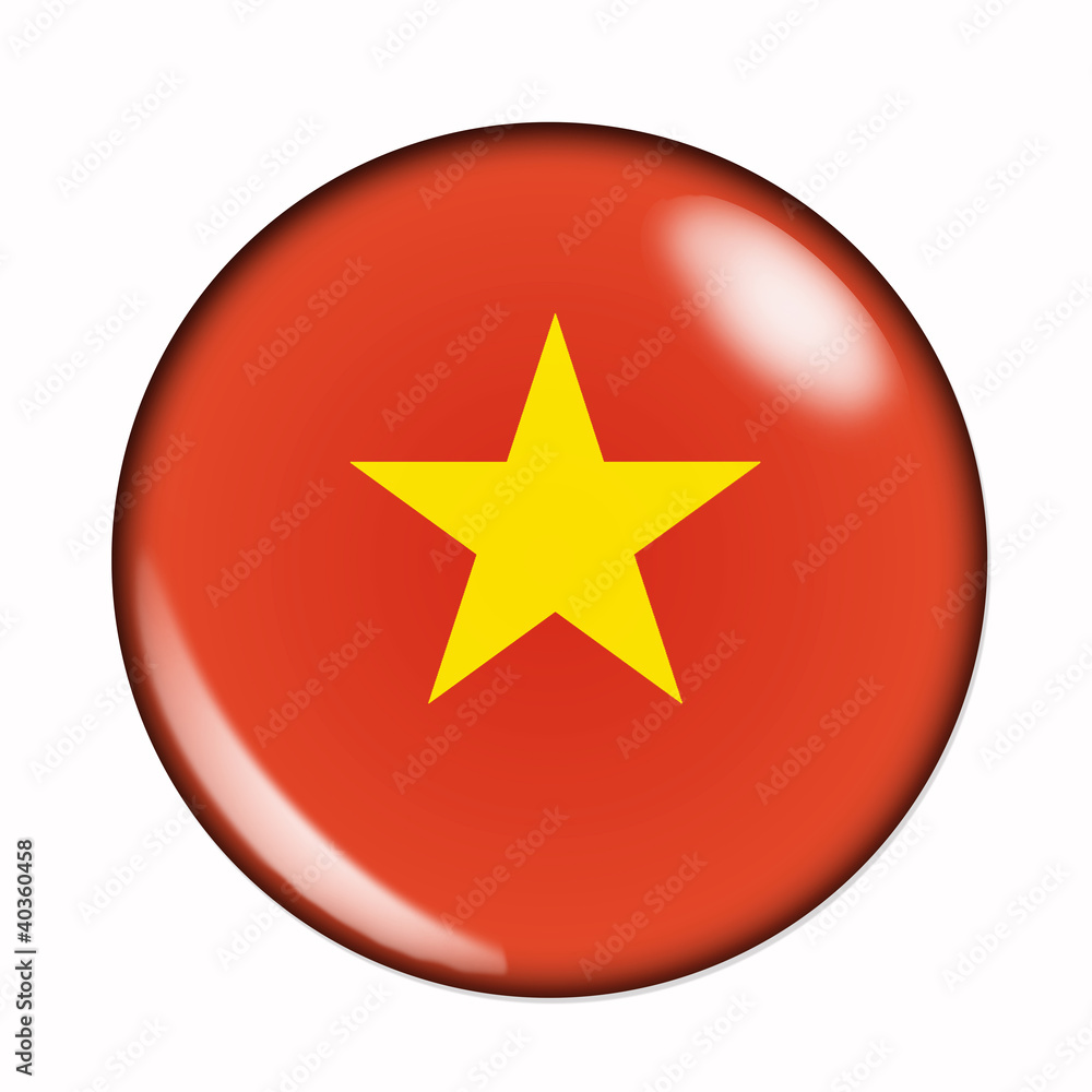 Button flag of Vietnam
