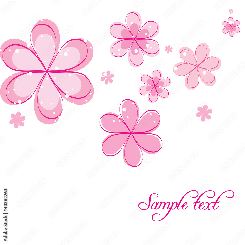 vector abstract background with flowers vector abstract background with flowers