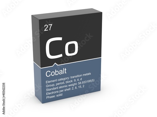 Photos Cobalt from Mendeleev's periodic table