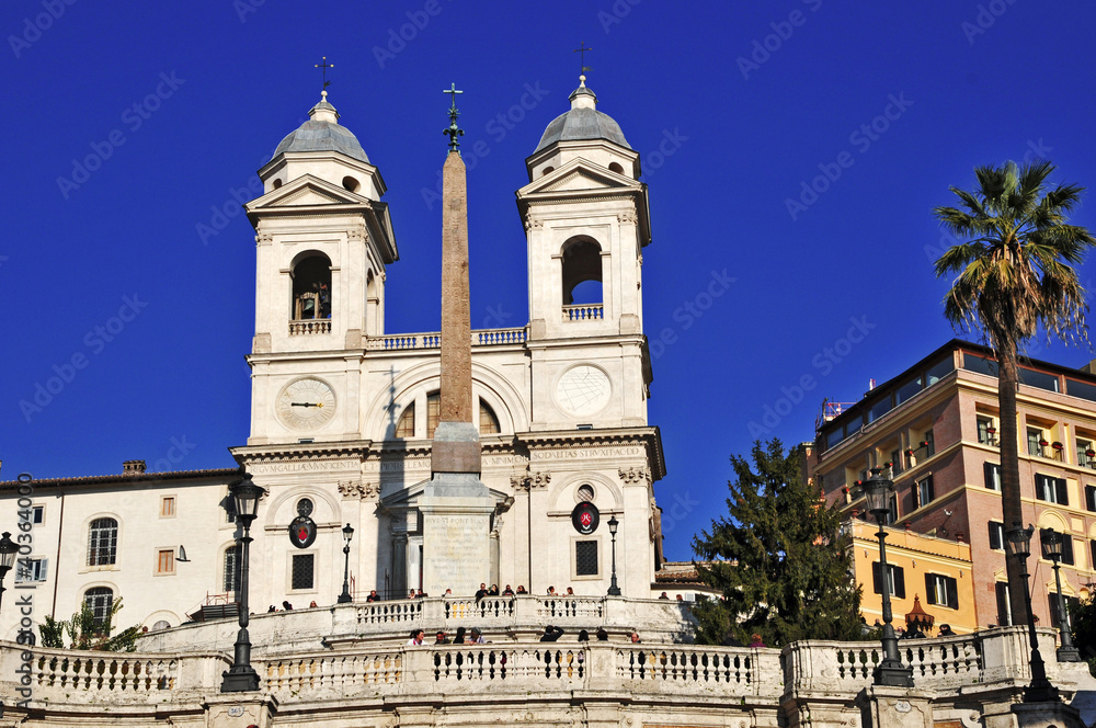 Roma, piazza di Spagna e Trinita' dei Monti