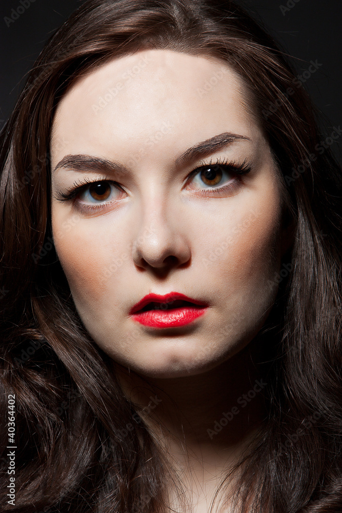 portrait of sensual woman on dark background portrait of sensual woman on dark background