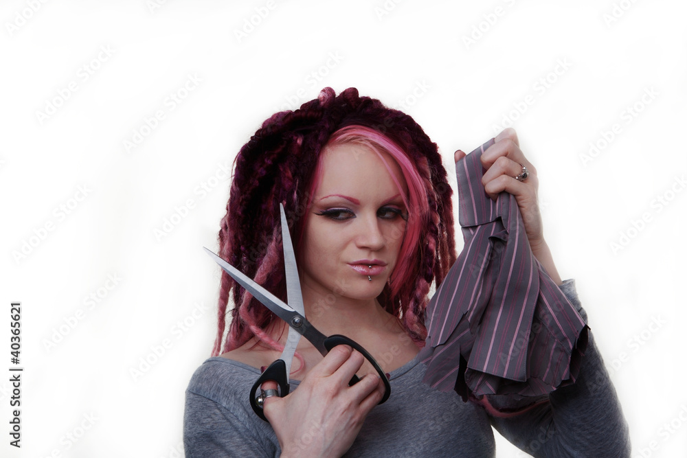 Obraz premium Portrait of woman with dreadlocks hair