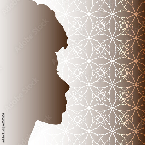 Vector Illustration of Afro Beauty with Abstract Background