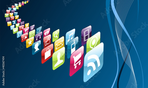Global mobile phone apps icons