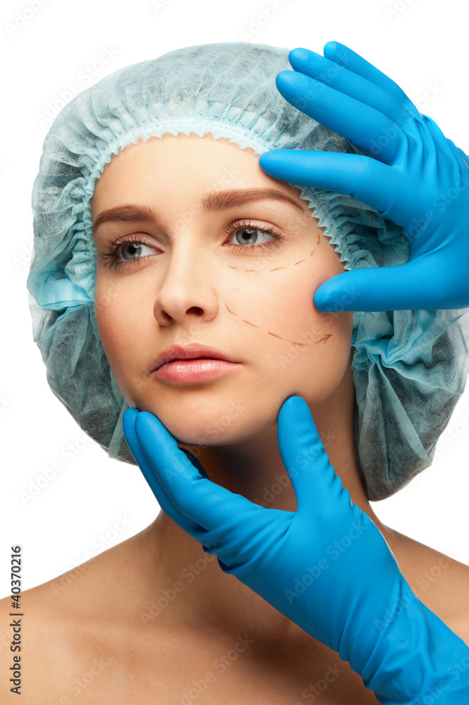 Face before plastic surgery operation Face before plastic surgery operation