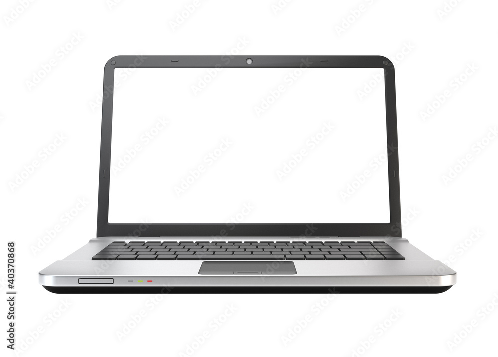 Modern laptop, notebook computer isolated on white. Modern laptop, notebook computer isolated on white.