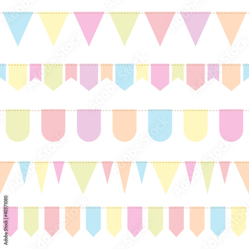 5 Seamless Festoons Pastel
