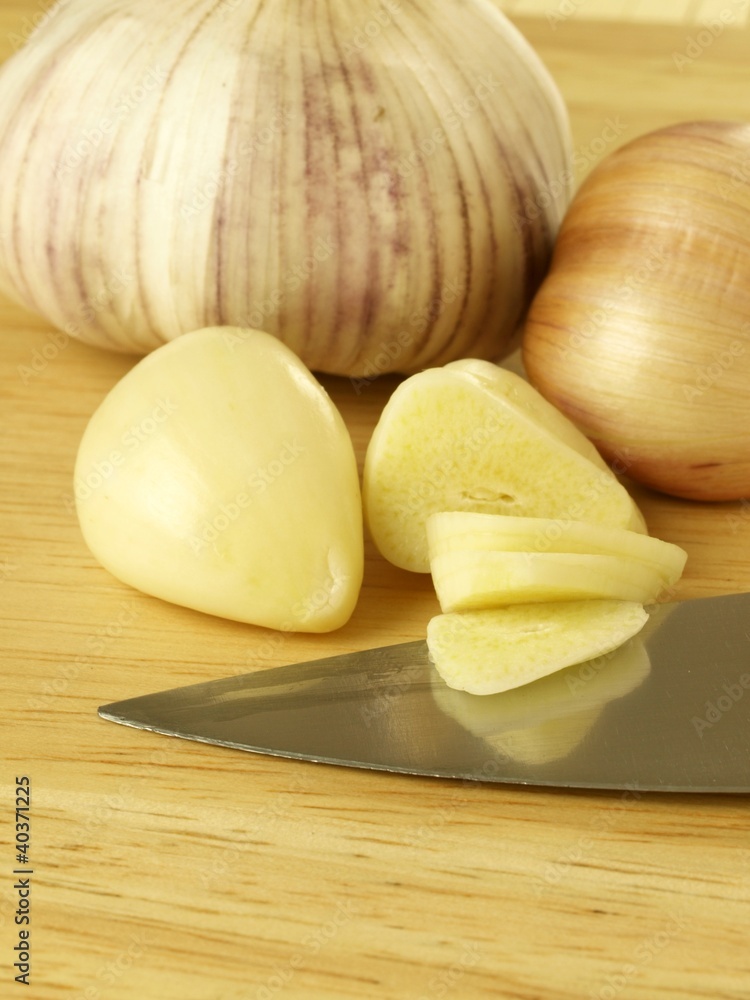 Garlic, closeup