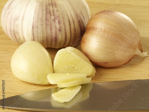 Cloves of garlic  closeup