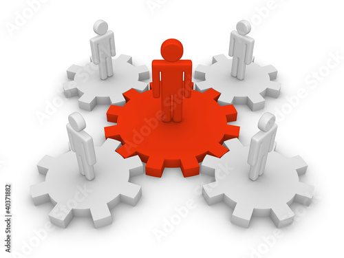 Teamwork with teamleader