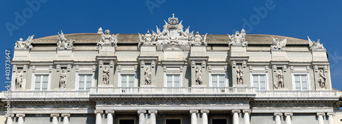Schilderij op canvas panoramica del tetto di palazzo ducale a Genova
