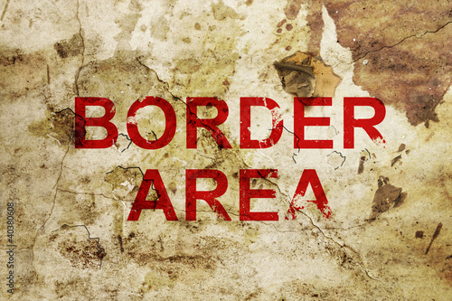 Obraz na plátně Border area sign