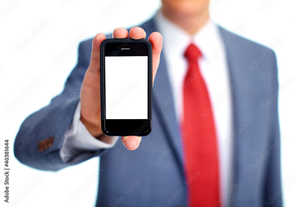 Businessman with a phone. Businessman with a phone.