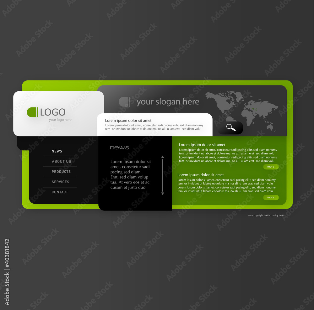 Vektor Website Design Template Vektor Website Design Template