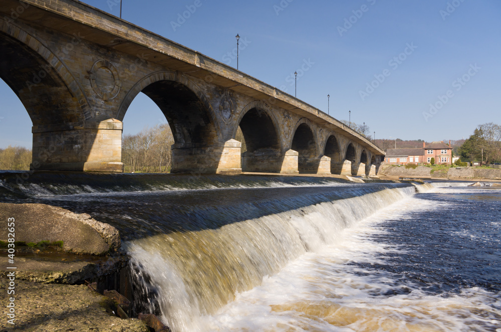 Hexham Bridge and weir