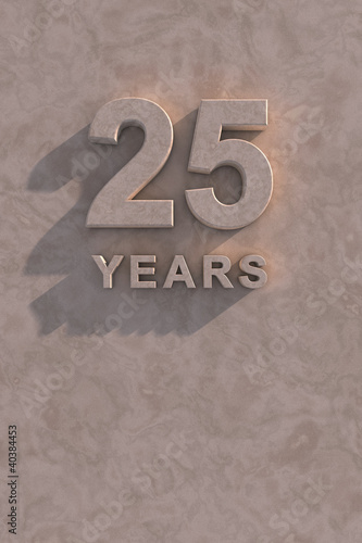 25 years 3d text