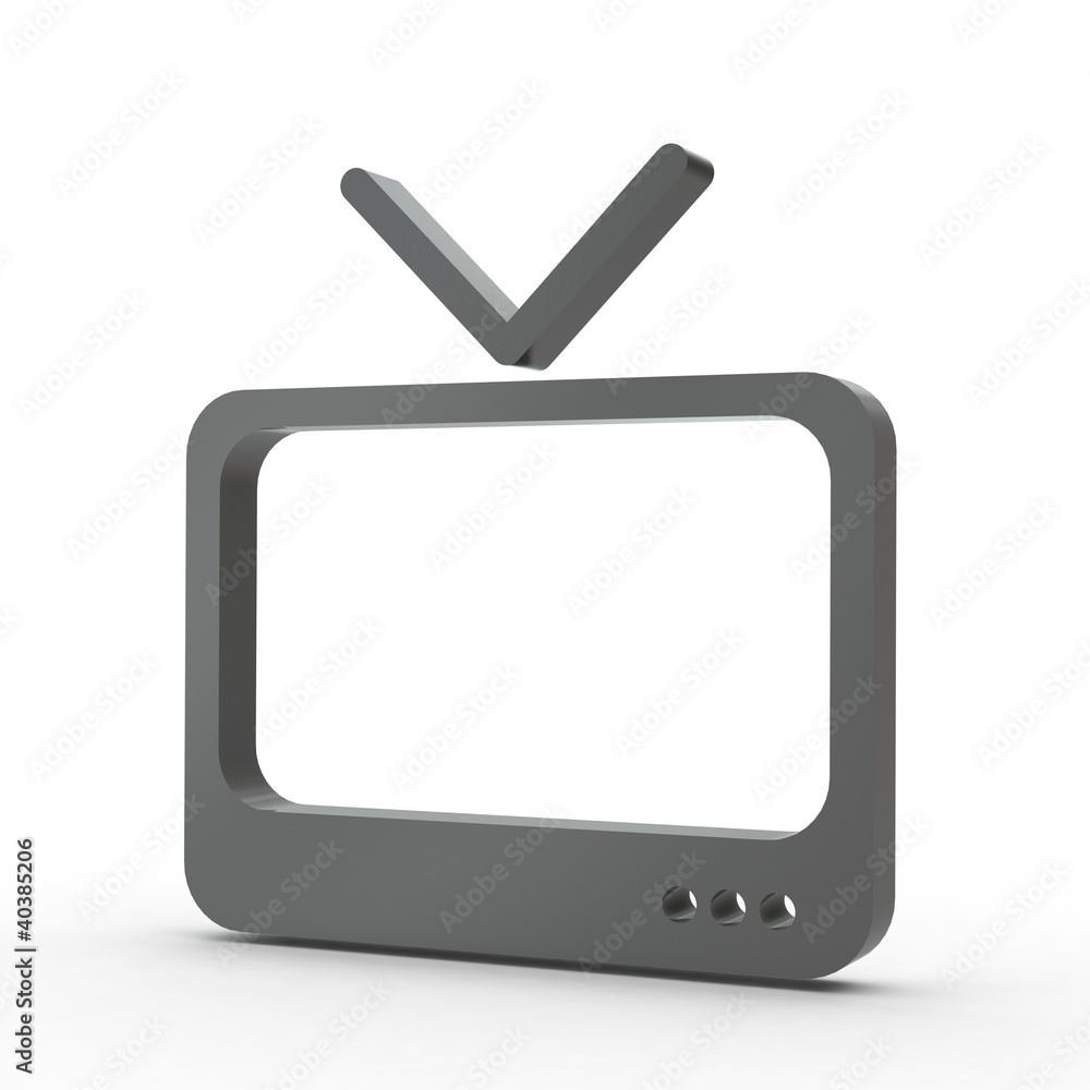 3d Icon Fernseher schwarz 3d Icon Fernseher schwarz