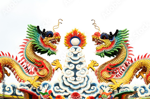 Wallpaper Mural Chinese style dragon statue temple roof Torontodigital.ca