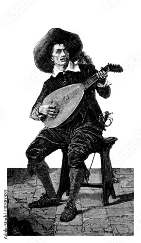 Tableau sur toile Street Musician - 17th