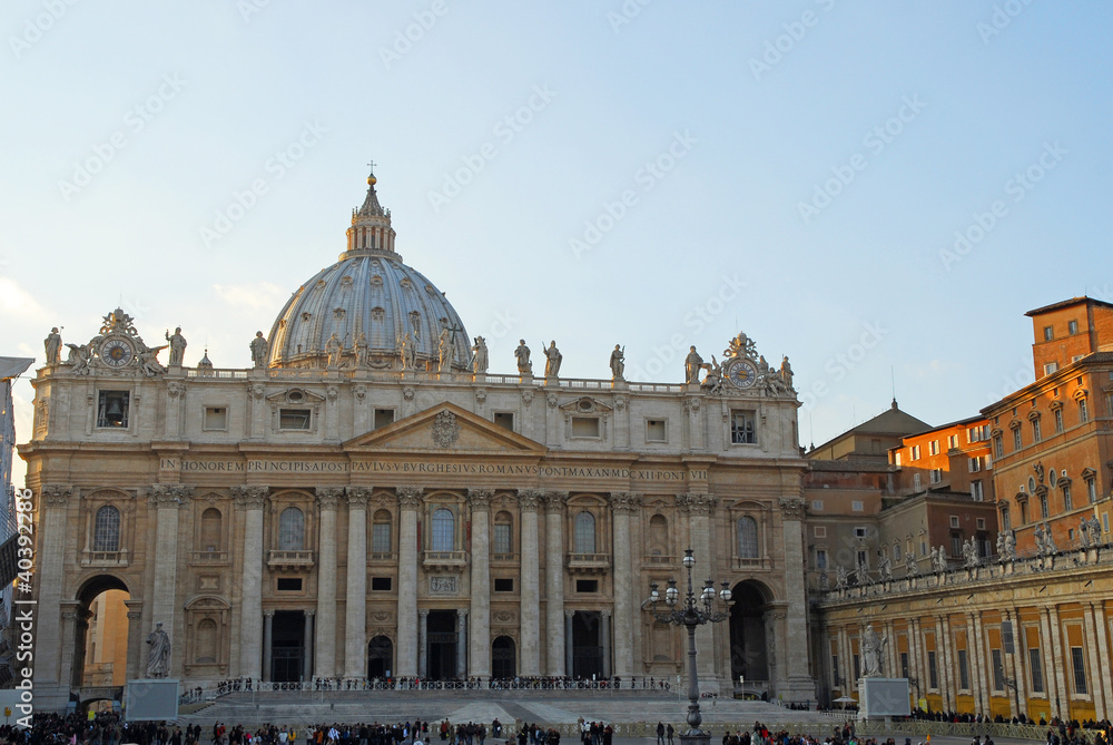The Papal Basilica of Saint Peter at Vatican square