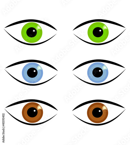 Eyes in various colors