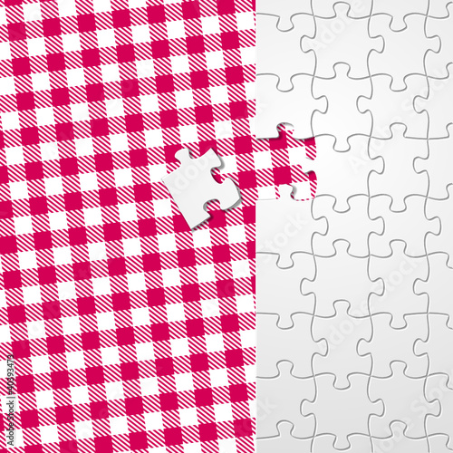 puzzle auf tischdecke II