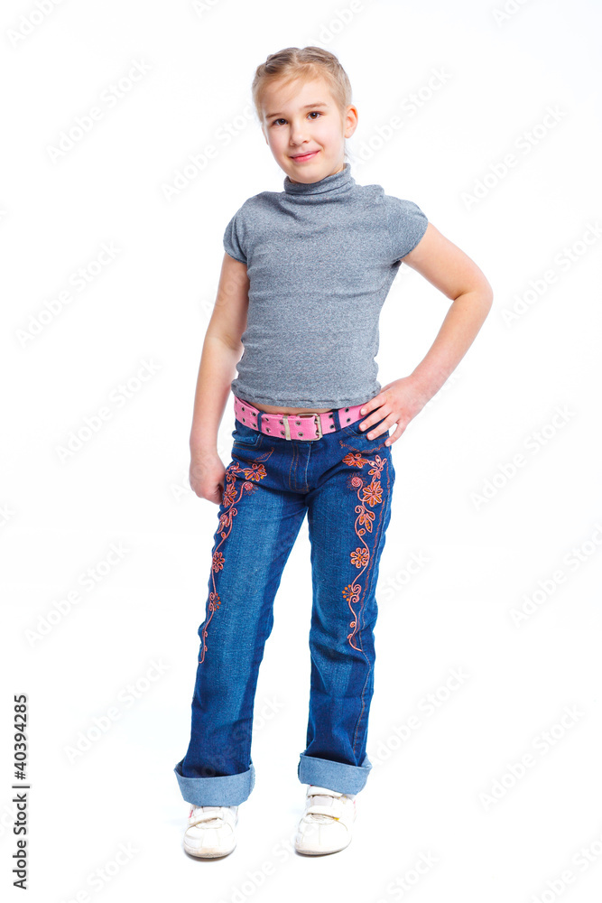 little girl, isolated on white little girl, isolated on white
