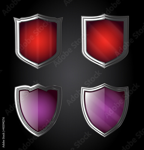 Gothic shields set