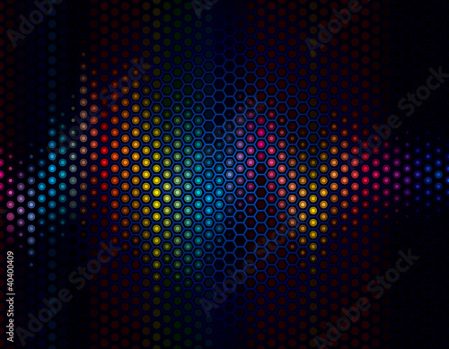 Abstract background of sound wave with speaker grille.