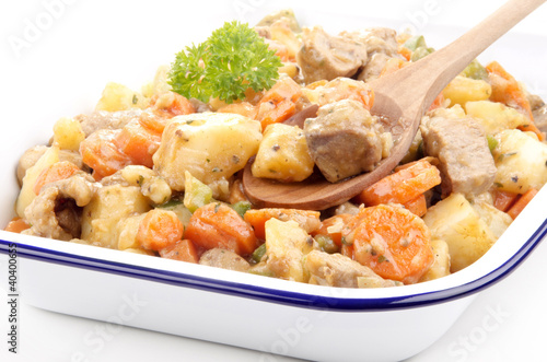 Pork stew with carrots and potatoes