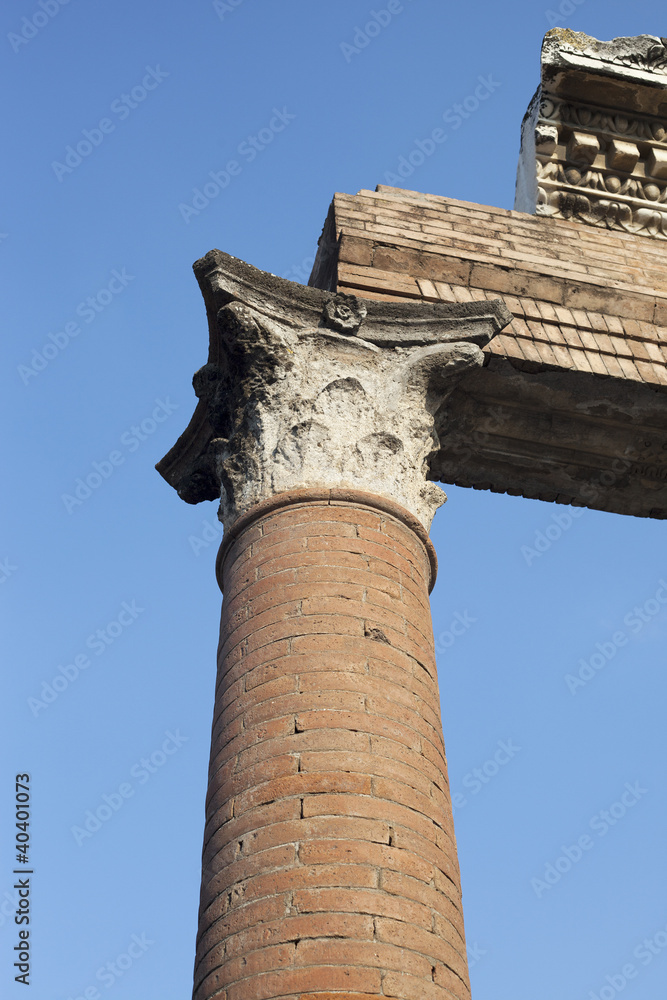 Pillar, Pompeii ruins.