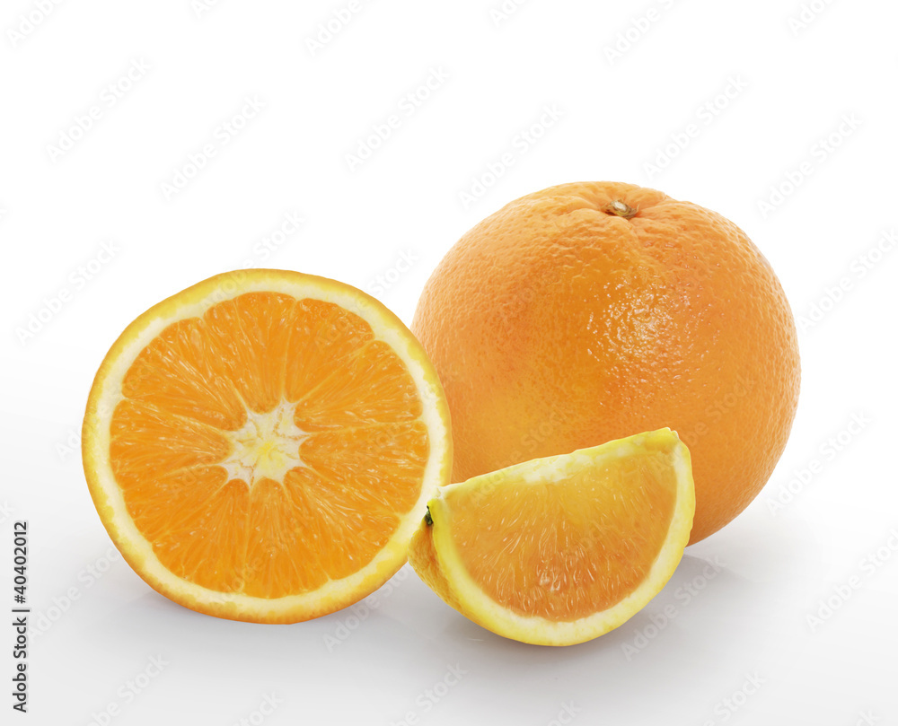 Orange on white background Orange on white background