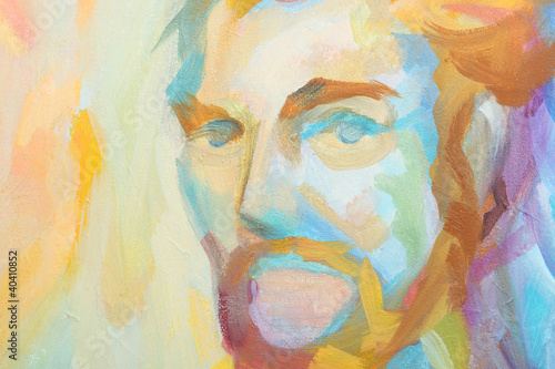Fototapeta Naklejka Na Ścianę i Meble -  multicolored abstract portrait of man