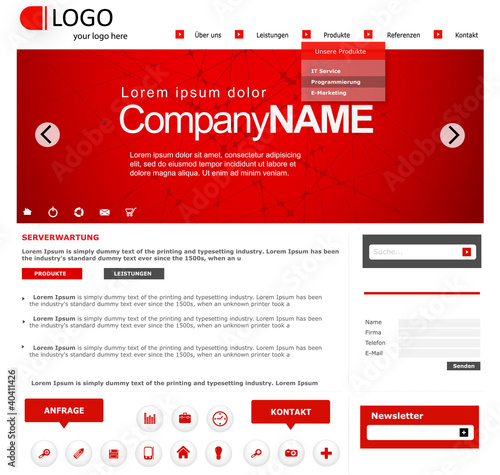 Vektor Website Design Template