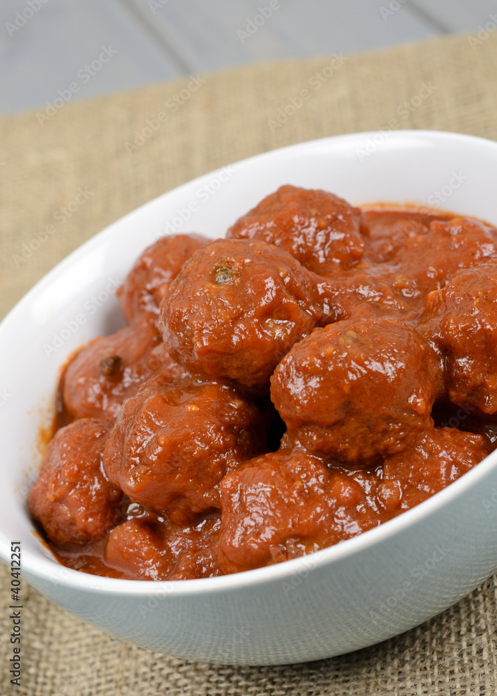 Xiu Mai - Vietnamese / Chinese pork meatballs in tomato sauce Xiu Mai - Vietnamese / Chinese pork meatballs in tomato sauce