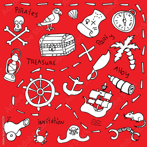 Pirate invitation vector